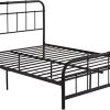 Metal Bed Frame 14 Inch High with Headboard Footboard and Storage King 4