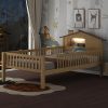HOSTACK Queen Bed Frame Velvet Upholstered Wingback Platform Bed 3