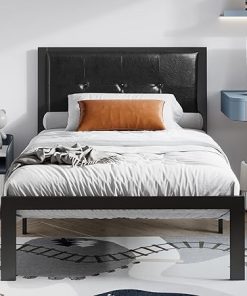 Twin Metal Platform Bed Frame Heavy Duty Steel Slats No Box Spring