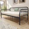 Queen Bed Frame with Tufted Headboard, Upholstered Platform, Gray 4