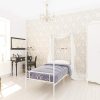 Sturdy Vintage Queen Size Metal Bed Frame with Headboard and Storage 3