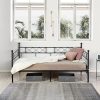 Modern White Queen Size Platform Bed Frame in Solid Wood Design 4
