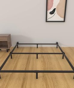 Queen Metal Bed Frame with 9-Leg Support for Box Spring and Mattress 2