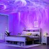 AMERLIFE King Size Bed Frame with Galaxy Star Projector and Storage