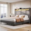 Queen Bed Frame with Headboard, Cotton Upholstered, Easy Assembly 3