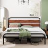 Queen Size PU Upholstered Platform Bed with Hydraulic Storage System 4