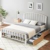 Merax Full Size Murphy Bed with Shelves for Home or Office Gray 3