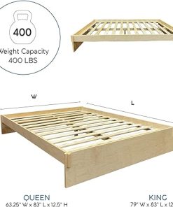 Maple Queen Size Liberty Wood Platform Bed with Natural Finish 2
