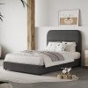 Queen Size Storage Bed Frame with Lifting Headboard and Charging Station 3