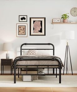 Ziyoo Vintage Style Twin XL Metal Bed Frame No Box Spring Needed