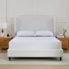 Bacro 54 Inch Tall Upholstered King Size Bed with Wingback Headboard
