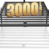 Rosevera King Beige Upholstered Bed Frame with Elegant Headboard 3
