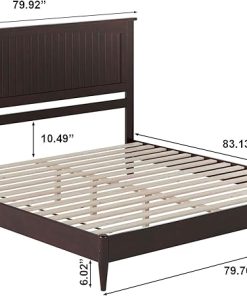 AFI Naples King Solid Wood Low Profile Bed in Espresso Finish 2