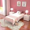 Queen Upholstered Bed Frame Soft Headboard Wood Platform Heavy Duty 3