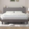 Incbruce Full Size Upholstered Bed Frame with Storage Drawers Cream 4 Incbruce Full Size Upholstered Bed Frame with Storage Drawers Cream 4