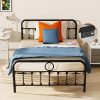 Queen Size Lift Up Bed Frame with Storage Headboard and LED Light 4
