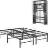 KOMFOTT 14 Inch Queen Metal Bed Frame Heavy Duty No Assembly Needed