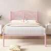 Wooden Full Size Upholstered Daybed with 2 Storage Drawers in Pink 3