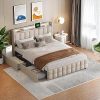 Twin White Wood Platform Bed Frame by Meritline 3