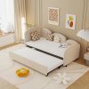 Queen Size Upholstered Platform Bed Frame with Wingback Headboard 3