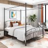 Gray Single Hollywood Bed Frame Base Platform for Strong Support 4