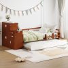 Velvet Full Size Daybed Frame with Sturdy Wooden Slat Support 4