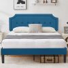 Giantex Velvet Bed Frame with Headboard Modern Upholstered Platform 3 Giantex Velvet Bed Frame with Headboard Modern Upholstered Platform 3