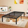 HOOMIC Canopy Bed Frame, Enhanced 4-Poster, 3-Metal Crossbar, No Box Spring Needed, Easy Assembly, Full Size, Black 4