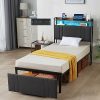 16 Inch High Queen Bed Frame No Box Spring Needed Easy Assembly Black 4