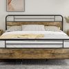 King Size Platform Bed Frame with Metal Slats 3500LBS No Noise 4