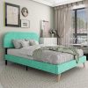 Queen Size Bed Frame with Storage Headboard and Charging Station 3