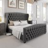 Heavy Duty 14 Inch King Size Bed Frame Easy Assembly Noise Free Black 3