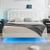 Merax Full Size Montessori Floor Bed with LED Light for Kids Bedroom 4