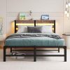 Bellemave Full Size Canopy Bed with Trundle in Brushed White Finish 3