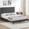 White Twin Over Full Low Bunk Bed with Built-in Ladder for Kids 4