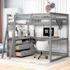 EDWZK Queen Bed Frame with Storage Drawers and Twin Trundle 3