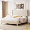 King Size Metal Platform Bed Frame with Wrought Iron Headboard 3