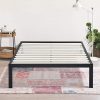 Fabric Upholstered King Queen Full Size Bed Frame with Tufted Headboard 3