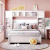 Queen Upholstered Platform Bed Frame with 4 Storage Drawers 3