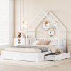 Twin Size Bed Frame, Boucle Upholstered Platform Bed Frame with Adjustable Headboard, Teddy Fleece, Soft Rounded Corners, No Box Spring Required, Easy Assembly, Off White 4