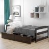 Full Captain’s Bed with Twin Trundle and Storage Drawers in Gray 4