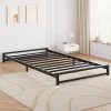 Full Size Metal Canopy Bed Frame with Underbed Storage and Headboard 3
