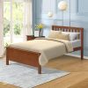 Bellemave Full Canopy Bed with 4 Storage Drawers in Brushed White 4