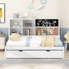 VECELO Queen Upholstered Platform Bed with Diamond Stitched Headboard 3