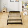 Lift Up Queen Size Bed Frame with Upholstered Headboard and Storage 4