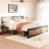 Sturdy GAOMON Full Size Bed Frame with Headboard and Storage Drawers 3