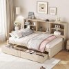 Elegant Novilla Queen Bed Frame with Headboard and Footboard 14″ High 3