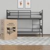 18 Inch Tall Heavy Duty Queen Metal Bed Frame with Steel Slats 3