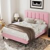 Queen Size 7-Inch Low Bed Frame with LED Light Easy Assembly Black 4