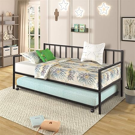 Harper Bright Twin Daybed with Trundle Frame for Bedroom or Living Room Harper Bright Twin Daybed with Trundle Frame for Bedroom or Living Room